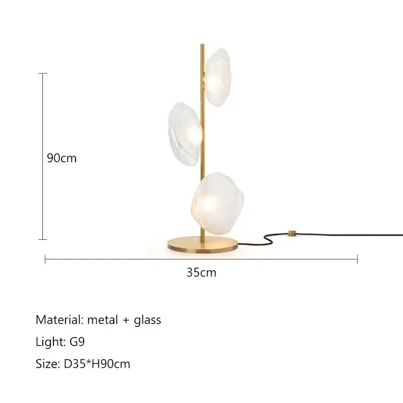 Minimalist Black Glass Shade Led Floor Lamp