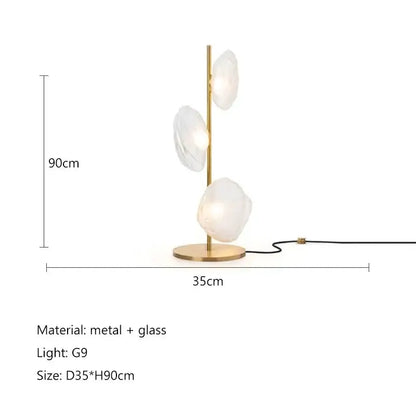 Minimalist Black Glass Shade Led Floor Lamp