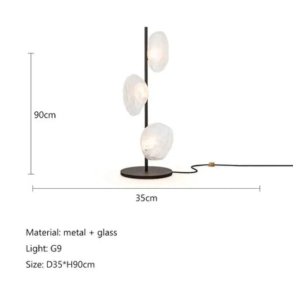 Minimalist Black Glass Shade Led Floor Lamp