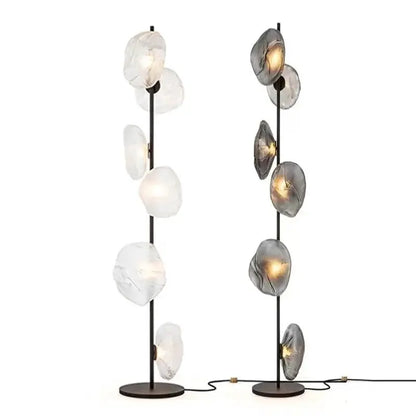 Minimalist Black Glass Shade Led Floor Lamp