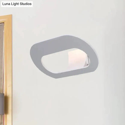 Wall lamp Decorbites black grey oval frame with white shade for bedroom lighting on Tampa Home & Garden Store