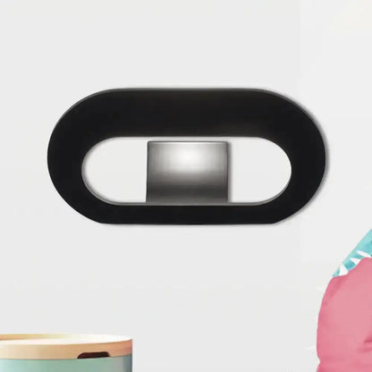Wall lamp Decorbites modern minimalist black oval frame with grey inner shade on Tampa Home & Garden Store
