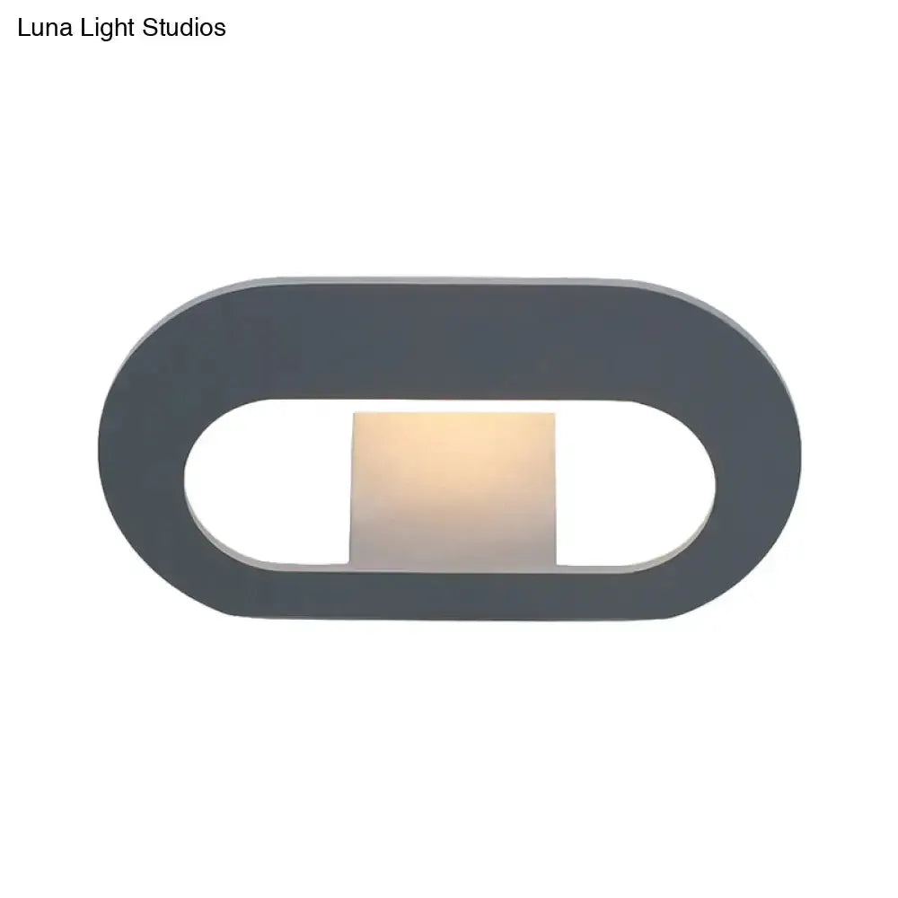 Wall lamp Decorbites modern minimalist black and grey oval shade for bedroom lighting on Tampa Home & Garden Store