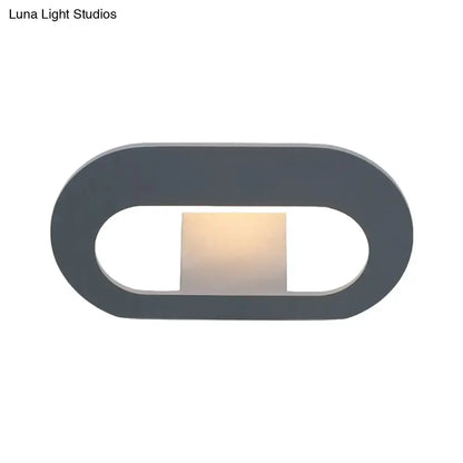 Wall lamp Decorbites modern minimalist black and grey oval shade for bedroom lighting on Tampa Home & Garden Store