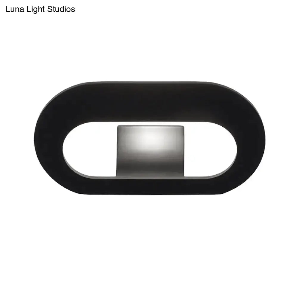 Modern minimalist black & grey oval shade wall lamp Decorbites for bedroom lighting on Tampa Home & Garden Store