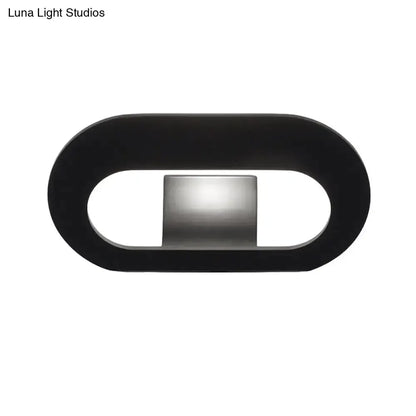 Modern minimalist black & grey oval shade wall lamp Decorbites for bedroom lighting on Tampa Home & Garden Store