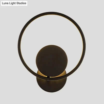 Modern Black Halo Ring and Wall Sconce Led Lamp
