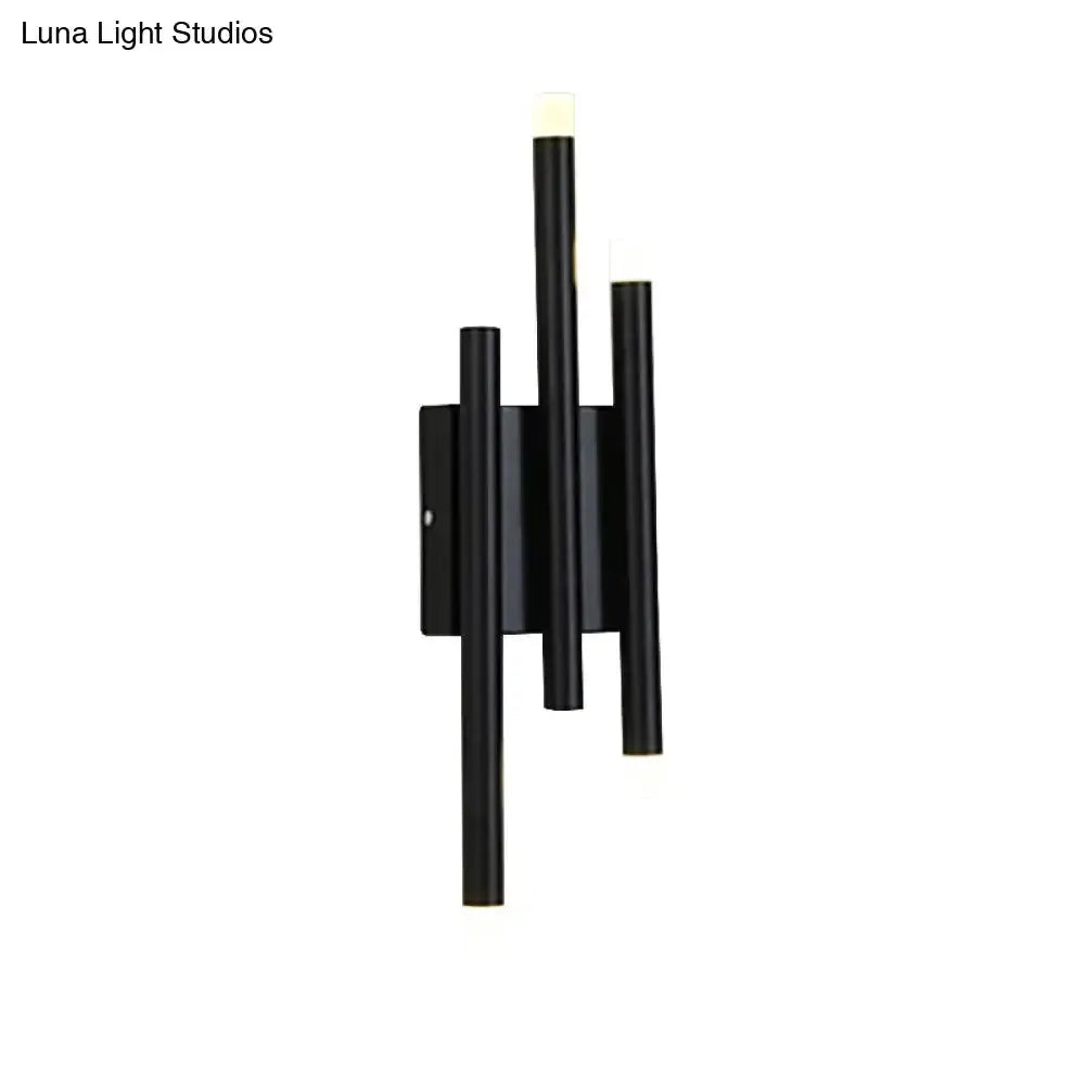 Black Led Wall Lamp With Hallway Light Options