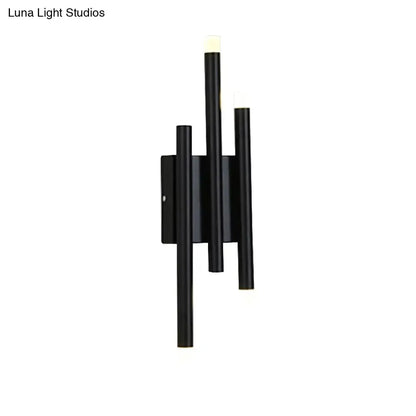 Black Led Wall Lamp With Hallway Light Options