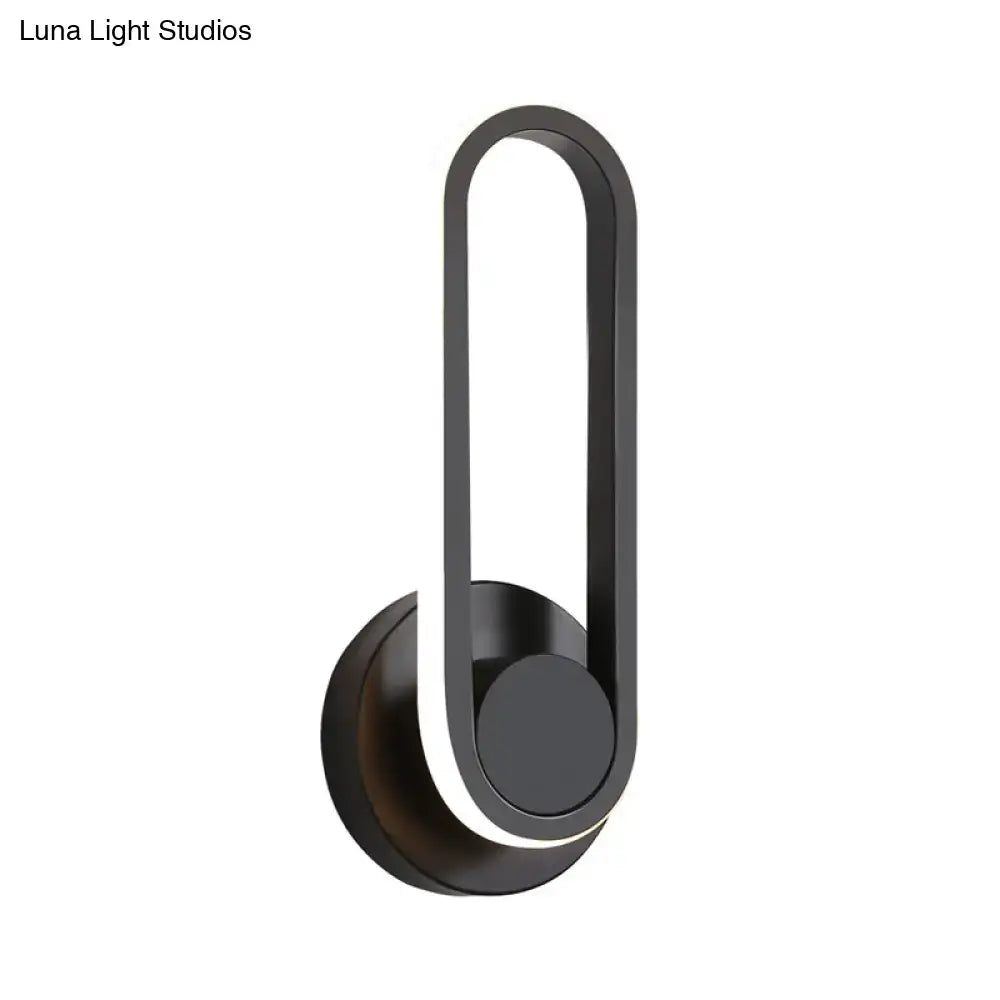 Matte Oval Wall Sconce in black metal with wall mount and tall oval frame Decorbites on Tampa Home & Garden Store