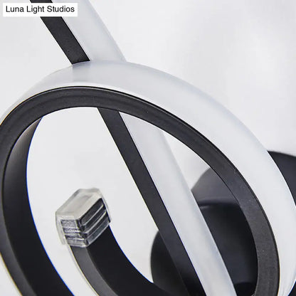 LED Ring Sconce Black White with acrylic shade by Decorbites on Tampa Home & Garden Store