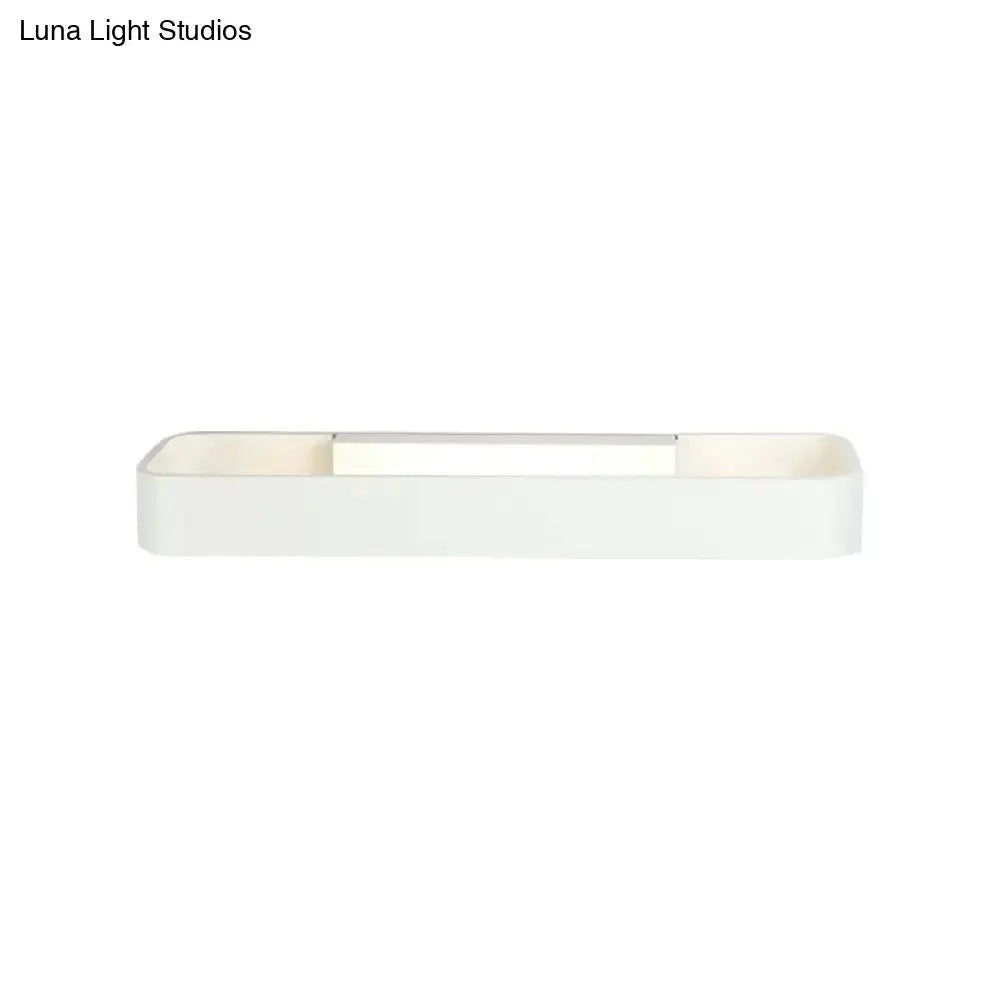 Modern minimalist white rectangular wall lamp by Decorbites for bedroom lighting on Tampa Home & Garden Store