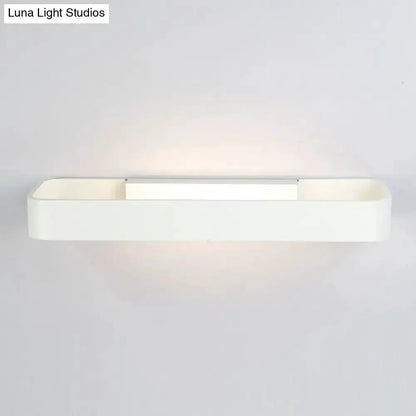 Rectangular white wall lamp by Luna Light Studios, modern minimalist bedroom light on Tampa Home & Garden Store