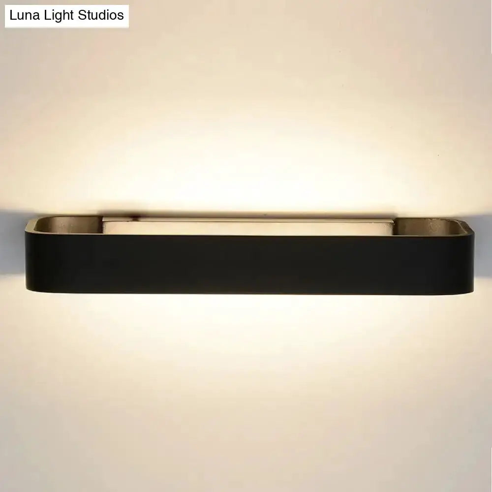 Wall lamp modern black and white rectangular design with warm diffused light Decorbites on Tampa Home & Garden Store