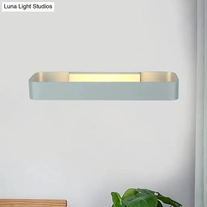 Modern minimalist rectangular wall lamp in gray with warm bedroom glow Decorbites on Tampa Home & Garden Store