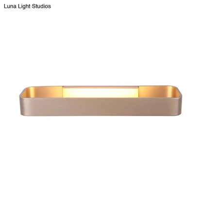 Decorbites modern minimalist rectangular wall lamp with warm gold interior for bedroom on Tampa Home & Garden Store