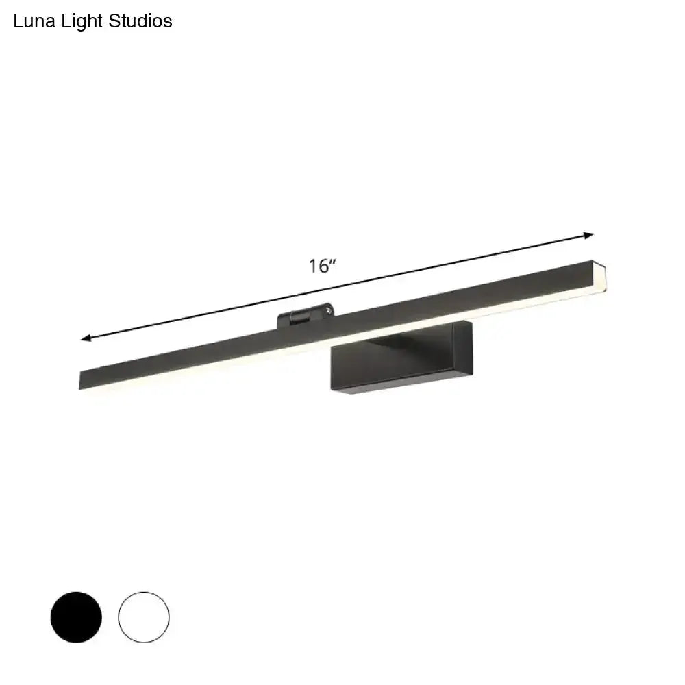 Modern Minimalist Black and White Vanity Lamp
