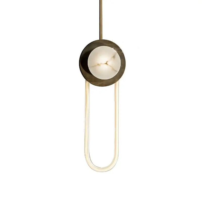 Bronze oval wall lamp Decorbites with brass finish and marble accent on Tampa Home & Garden Store