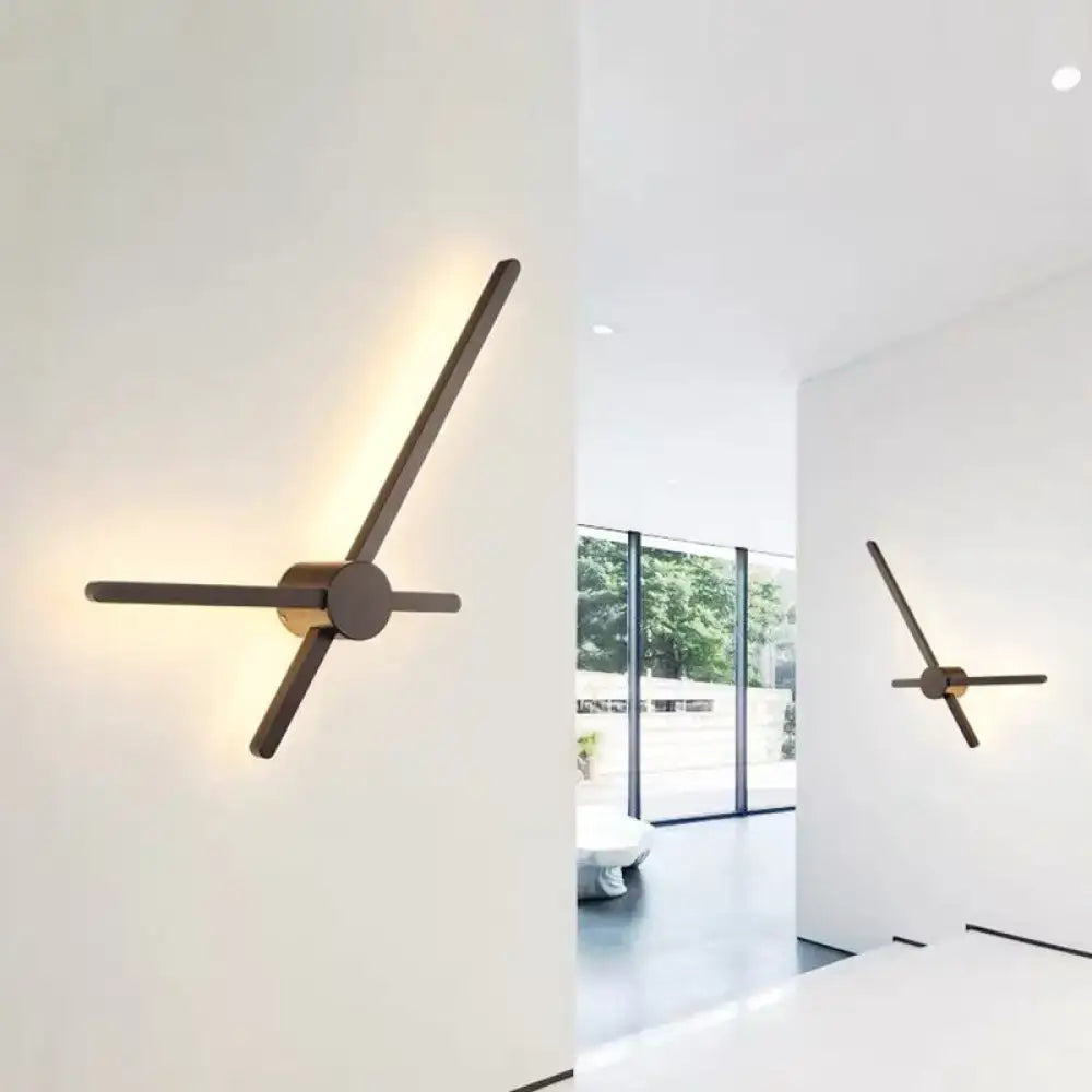 Coffee Finish Wall Sconce by Decorbites, minimalist three-arm wall light with warm glow on Tampa Home & Garden Store