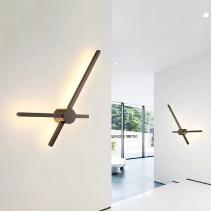 Coffee Finish Wall Sconce by Decorbites, minimalist three-arm wall light with warm glow on Tampa Home & Garden Store