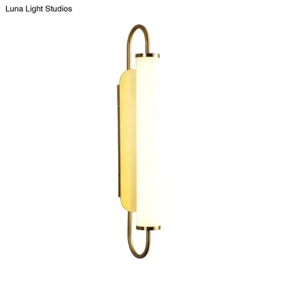 Modern minimalist gold LED wall lamp cylindrical sconce by Decorbites on Tampa Home & Garden Store