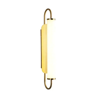 Wall lamp Modern minimalist gold LED cylindrical sconce with brass finish by Decorbites on Tampa Home & Garden Store
