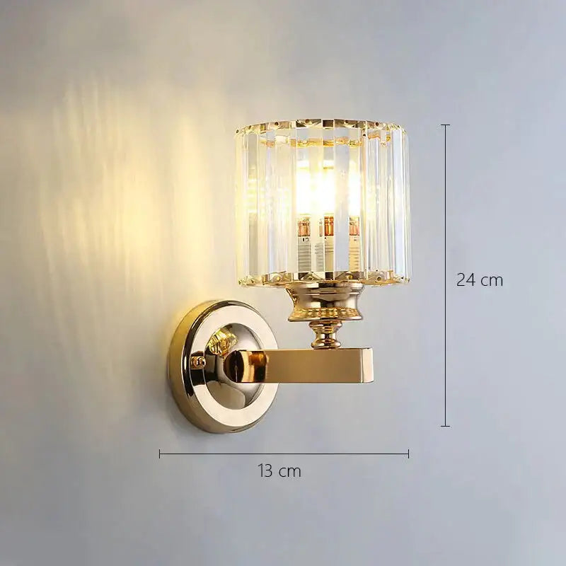 Gold Crystal Wall Lamp wall light by Decorbites with crystal shade and gold finish on Tampa Home & Garden Store