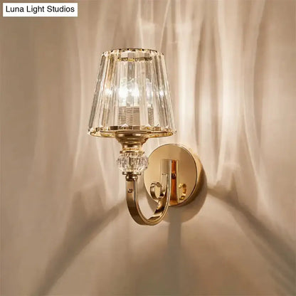 Gold Crystal Wall Lamp with gold finish and clear crystal shade Decorbites on Tampa Home & Garden Store