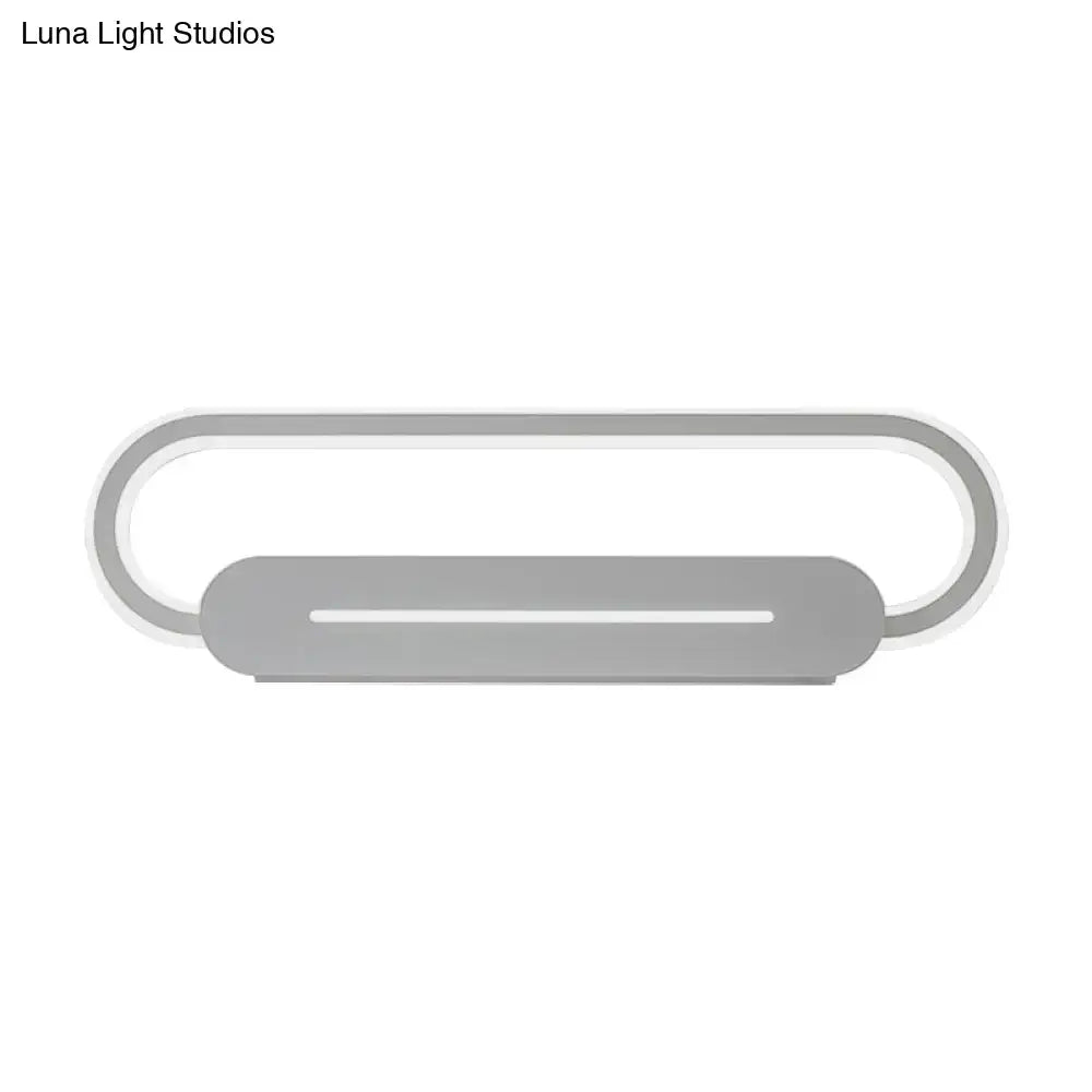 Modern gray oval LED wall sconce by Decorbites on Tampa Home & Garden Store