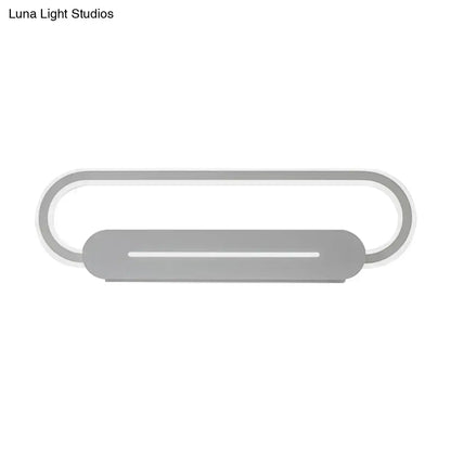 Modern gray oval LED wall sconce by Decorbites on Tampa Home & Garden Store