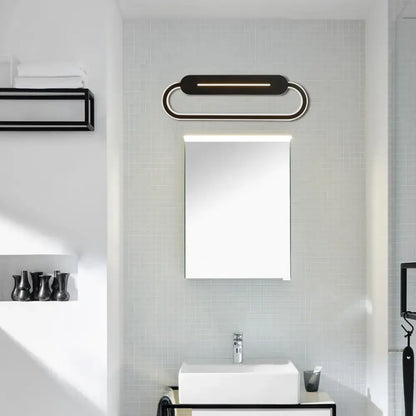 Modern minimalist gray oval LED wall sconce by Decorbites, wall-mounted bathroom light on Tampa Home & Garden Store