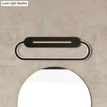 Modern gray oval LED wall sconce with outer loop by Decorbites for bedroom lighting on Tampa Home & Garden Store