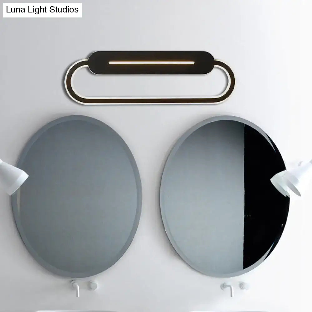 Modern minimalist gray oval LED wall sconce for bedroom light on Tampa Home & Garden Store