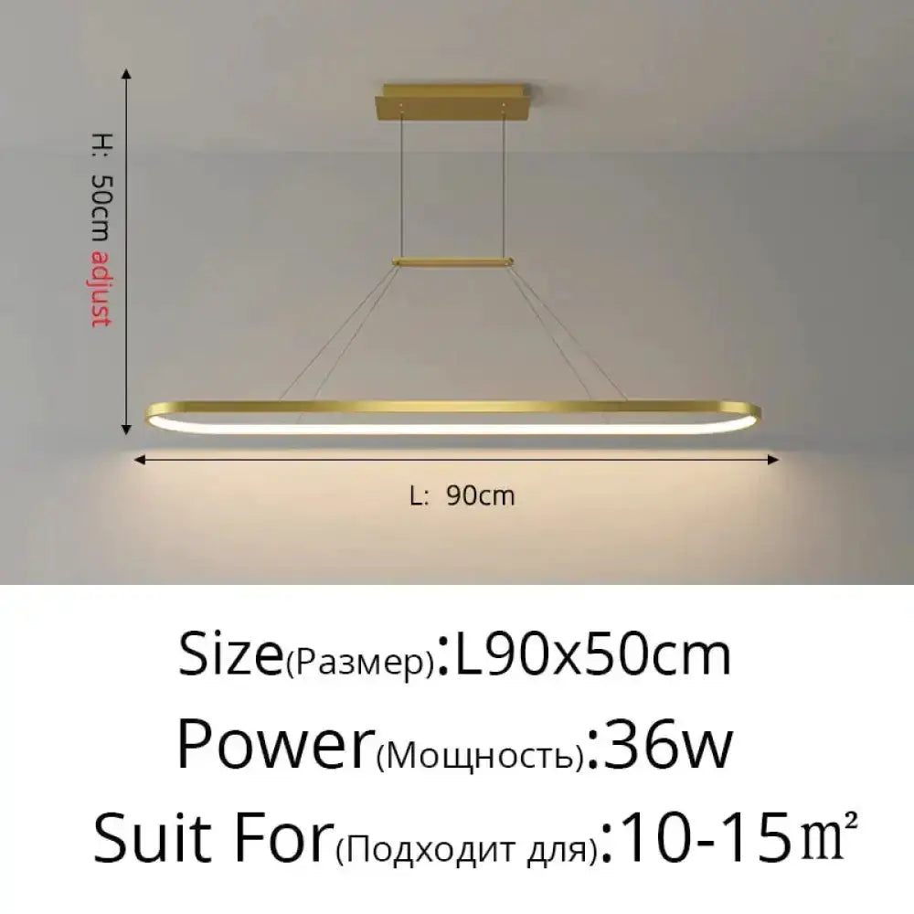 Pendant light Decorbites gold brass LED modern minimalist dining room fixture on Tampa Home & Garden Store