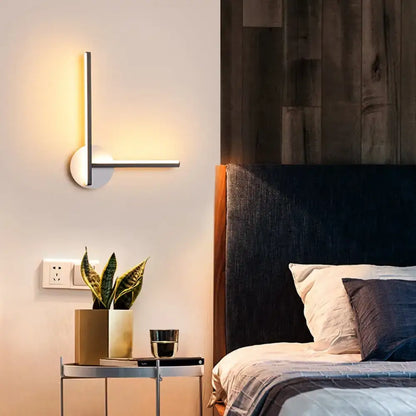 Black Linear Wall Light Acrylic Dual-Temp wall-mounted fixture on Tampa Home & Garden Store