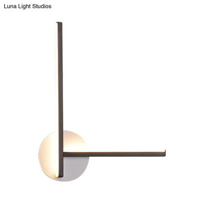 Black linear wall light with acrylic dual-temp, wall-mounted L-shaped design by Decorbites on Tampa Home & Garden Store