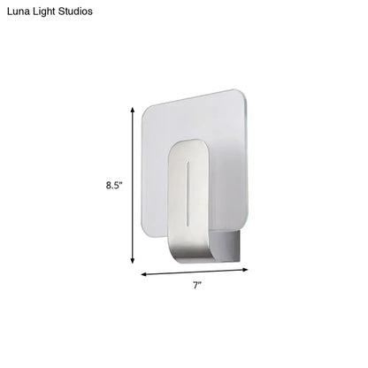 Nickel Glass Wall Sconce by Decorbites, glass panel, 8.5 in tall by 7 in wide on Tampa Home & Garden Store