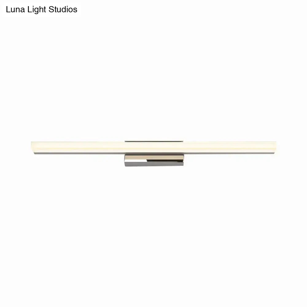 Ultra-Thin Nordic Acrylic LED Vanity Lamp - 16"/20" Dia - Silver, Warm/White Light