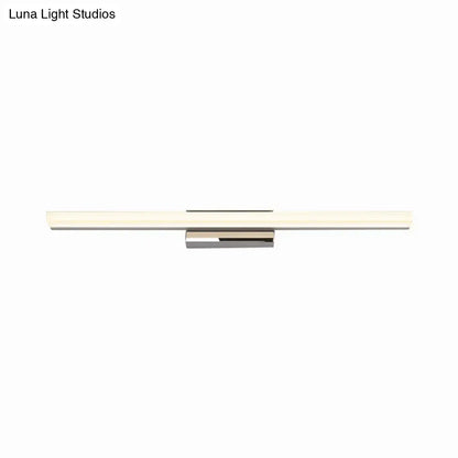 Ultra-Thin Nordic Acrylic LED Vanity Lamp - 16"/20" Dia - Silver, Warm/White Light