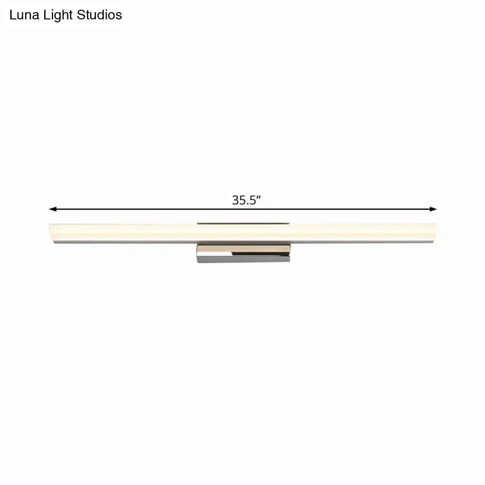 Ultra-Thin Nordic Acrylic LED Vanity Lamp - 16"/20" Dia - Silver, Warm/White Light