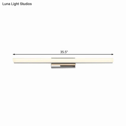 Ultra-Thin Nordic Acrylic LED Vanity Lamp - 16"/20" Dia - Silver, Warm/White Light
