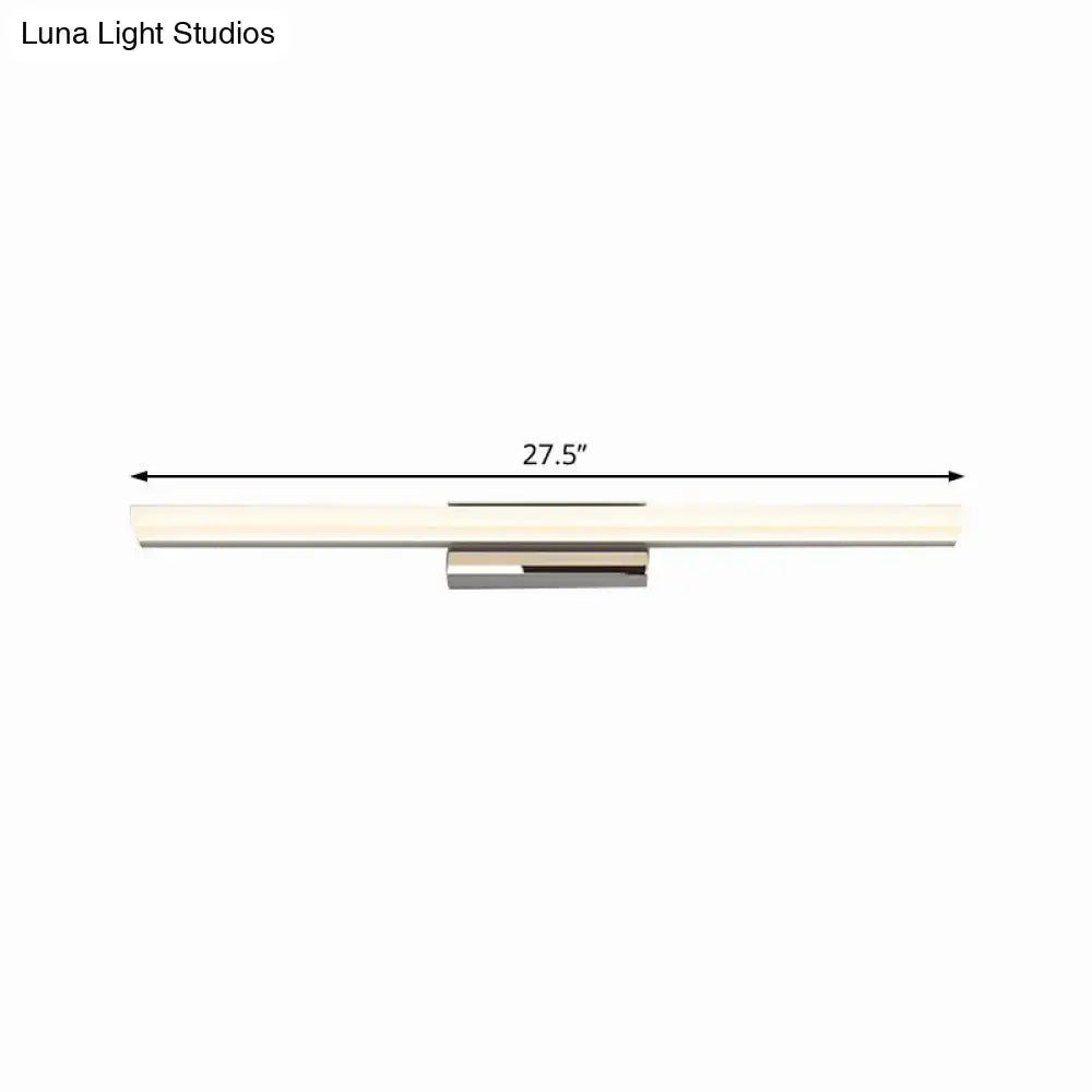 Ultra-Thin Nordic Acrylic LED Vanity Lamp - 16"/20" Dia - Silver, Warm/White Light