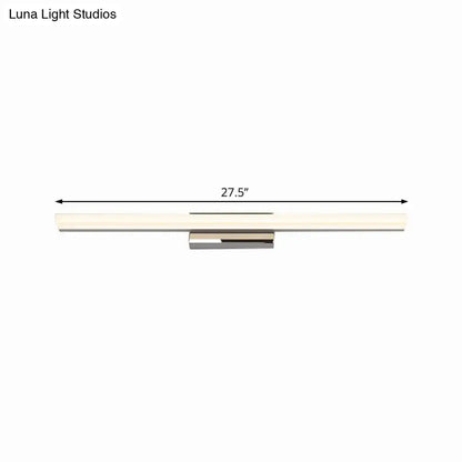 Ultra-Thin Nordic Acrylic LED Vanity Lamp - 16"/20" Dia - Silver, Warm/White Light