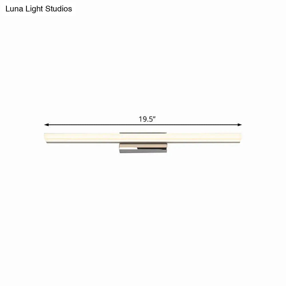 Ultra-Thin Nordic Acrylic LED Vanity Lamp - 16"/20" Dia - Silver, Warm/White Light