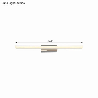 Ultra-Thin Nordic Acrylic LED Vanity Lamp - 16"/20" Dia - Silver, Warm/White Light