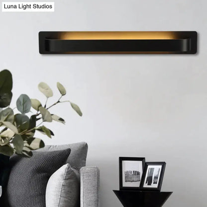 Modern Minimalist Silver Linear Wall Lamp Led