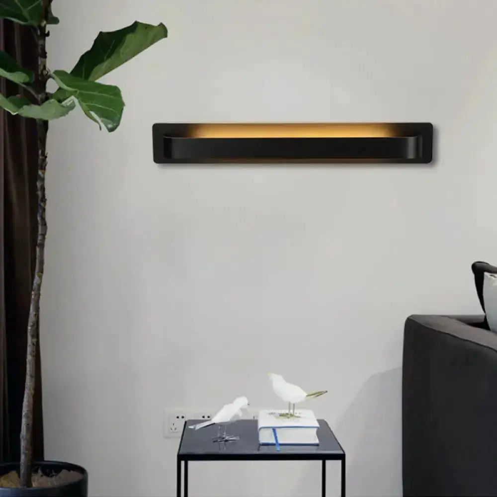 Modern Minimalist Silver Linear Wall Lamp Led