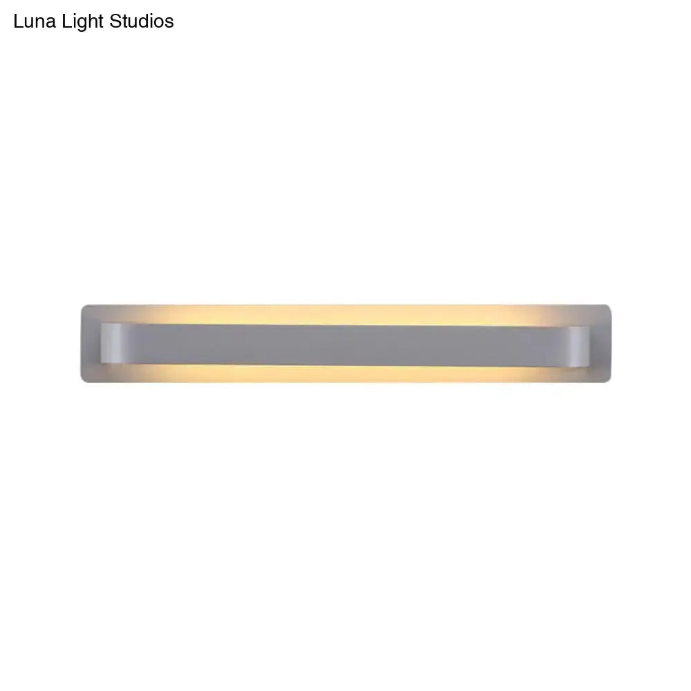 Modern Minimalist Silver Linear Wall Lamp Led