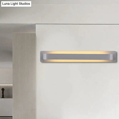 Modern Minimalist Silver Linear Wall Lamp Led