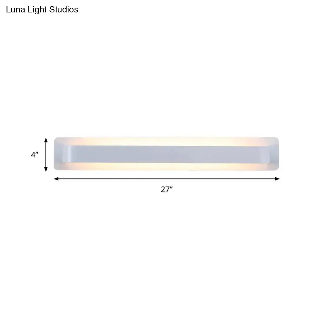 Modern Minimalist Silver Linear Wall Lamp Led